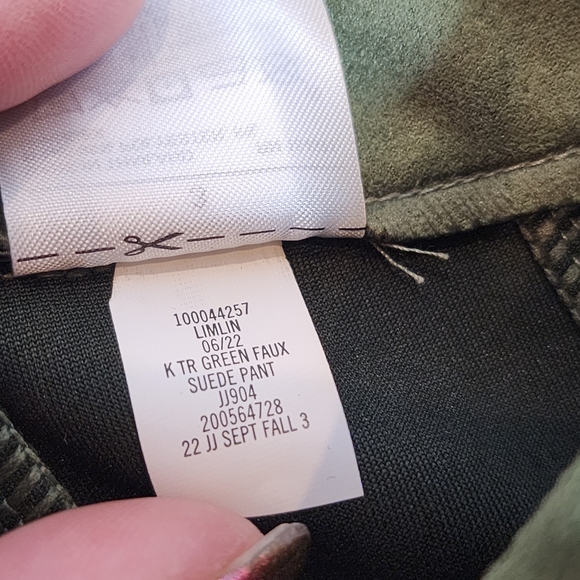 NWT Janie and Jack Faux Suede Green Pull On Pants Kids Size 3 - Picture 8 of 11